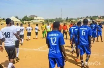 Players walk out on match day